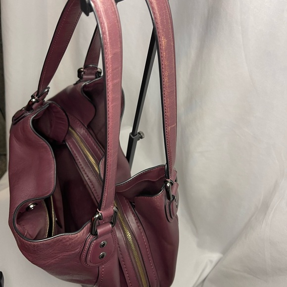 Coach “Edie” Shoulder Bag in Oxblood with Gunmetal Hardware - Picture 8 of 9